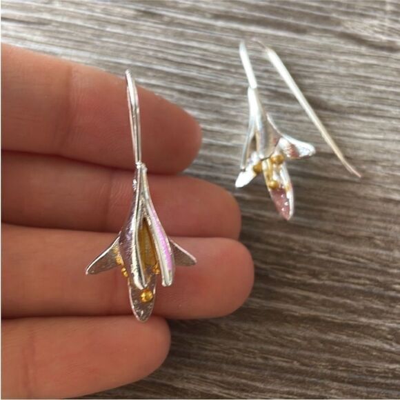 Bohemian flower earrings N336 - Picture 5 of 5